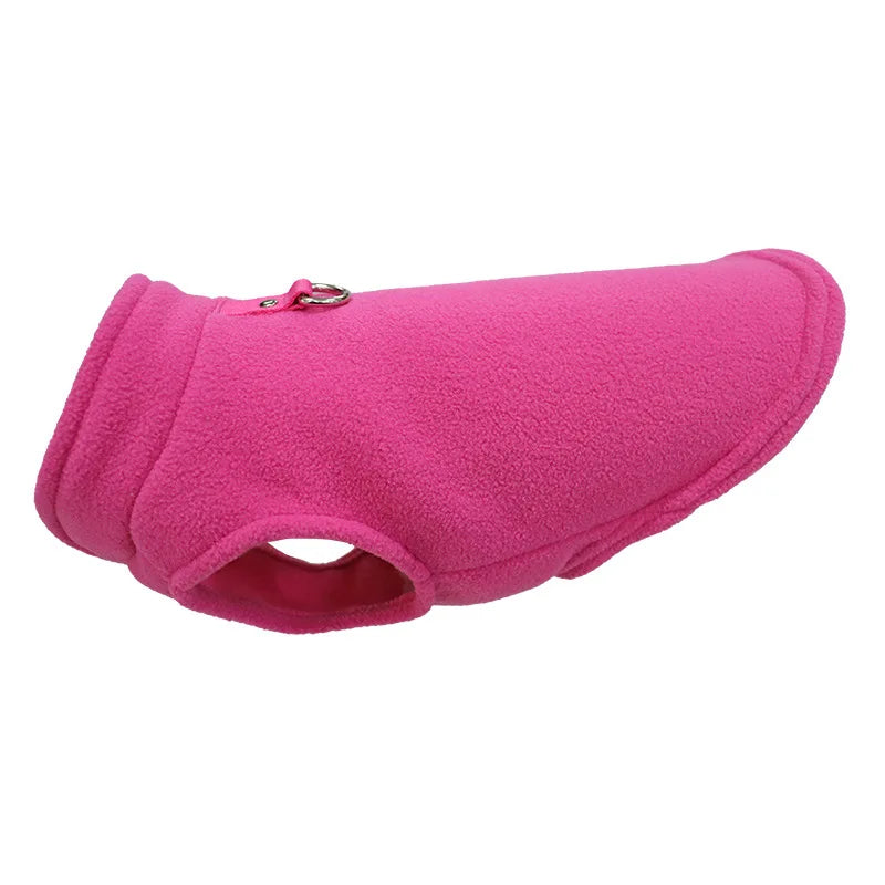 Casaquinho Fleece com Argola para Cães Pequenos