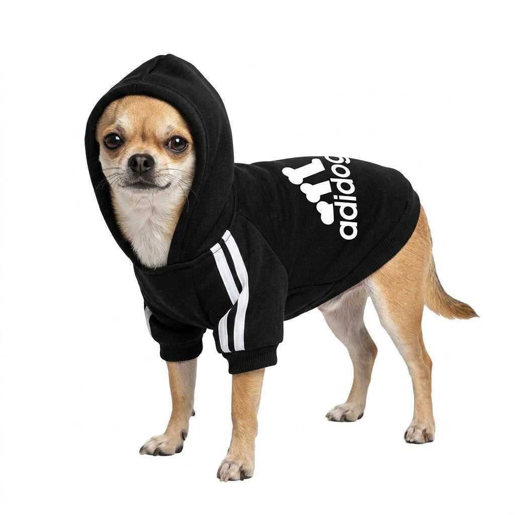 Moletom com Capuz para Pets - cachorro usando moletom