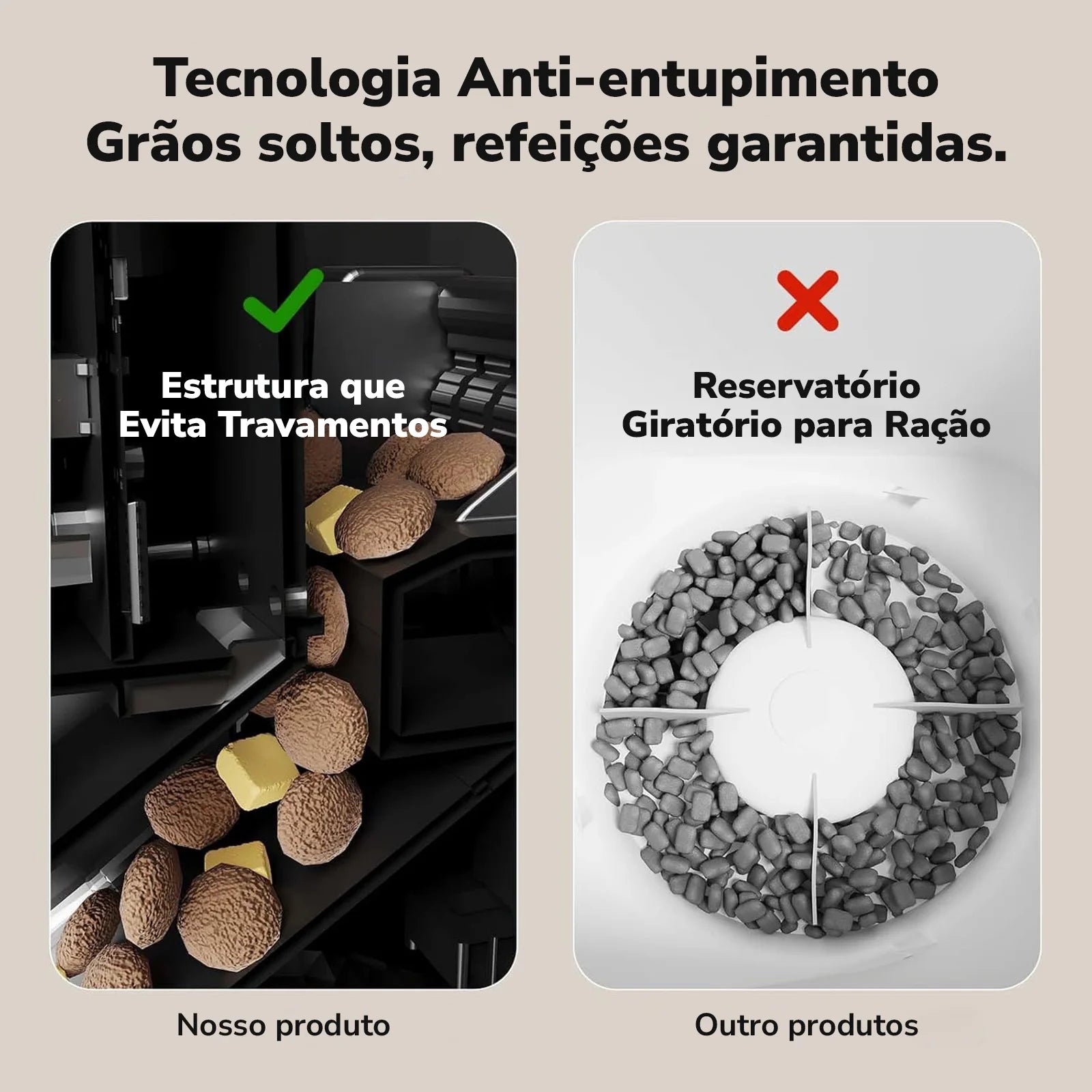 Comedouro Inteligente com Controle pelo Celular - carregando ração
