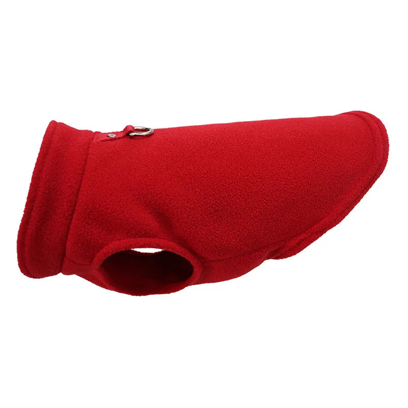 Casaquinho Fleece com Argola para Cães Pequenos
