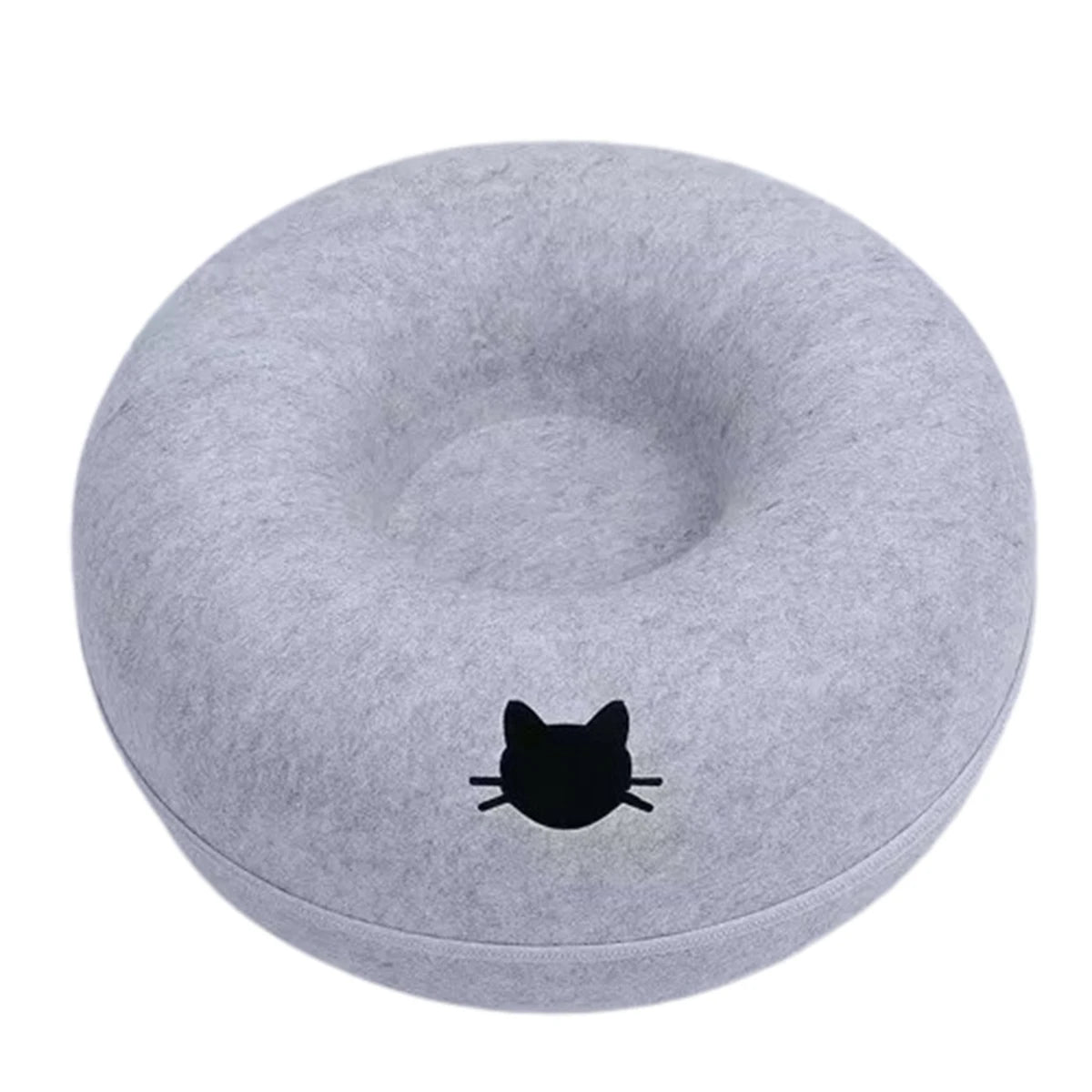 Cama Túnel Donut em Feltro para Gatos