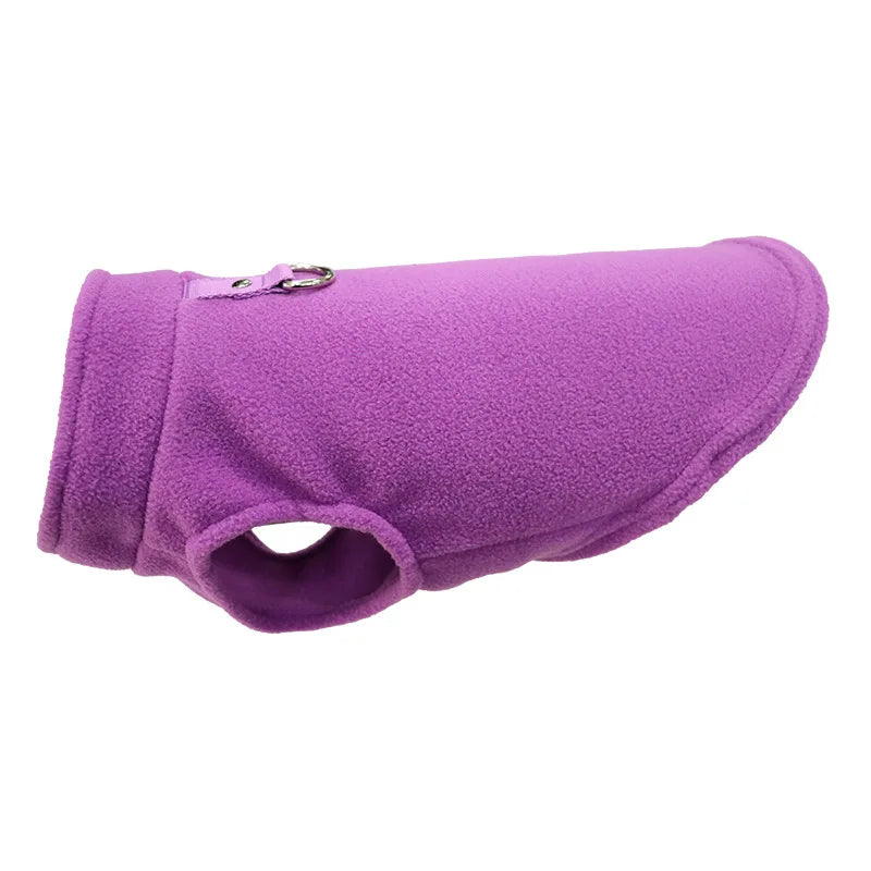 Casaquinho Fleece com Argola para Cães Pequenos