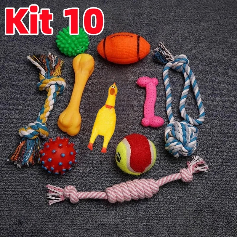 Kit Mordedor para Cachorros - tamanhos dos mordedores