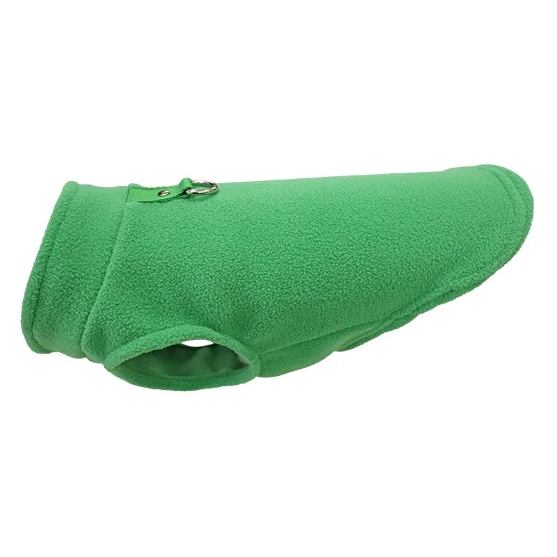 Casaquinho Fleece com Argola para Cães Pequenos