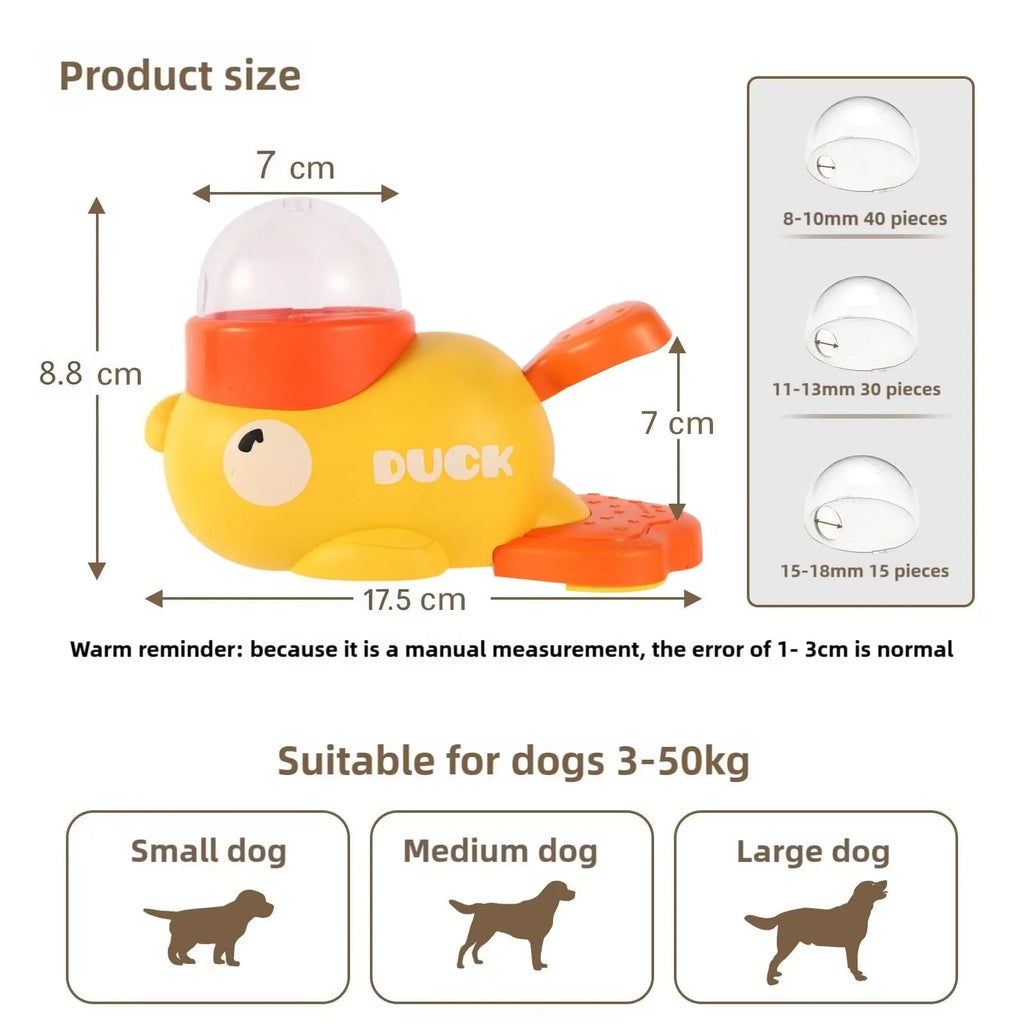 Comedouro Lento Formato Pato para Pets - lavagem na lava-louça