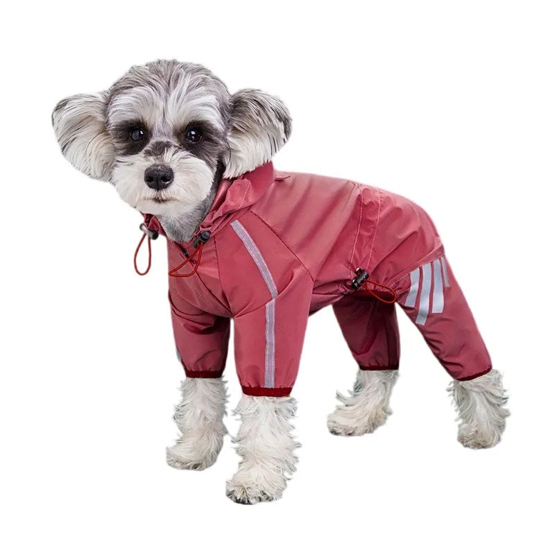Capa de Chuva Refletiva para Pets - fechamento fácil