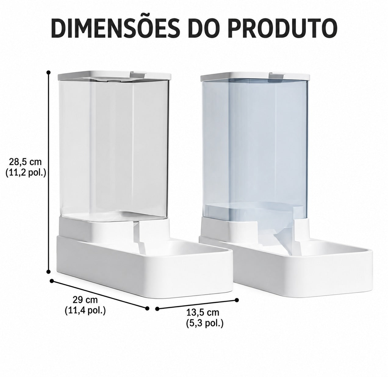 Comedouro e Bebedouro Gravitacional para Pets