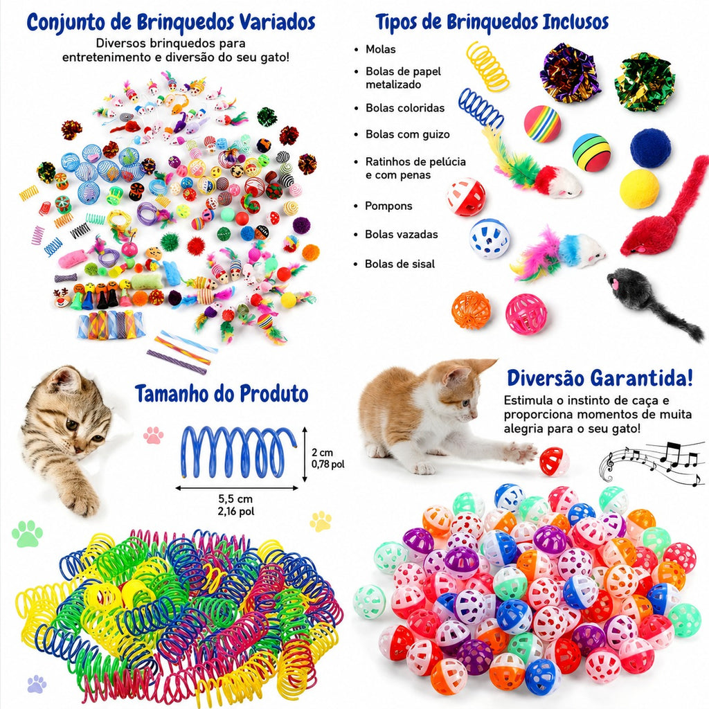 Kit de Brinquedos para Gatos