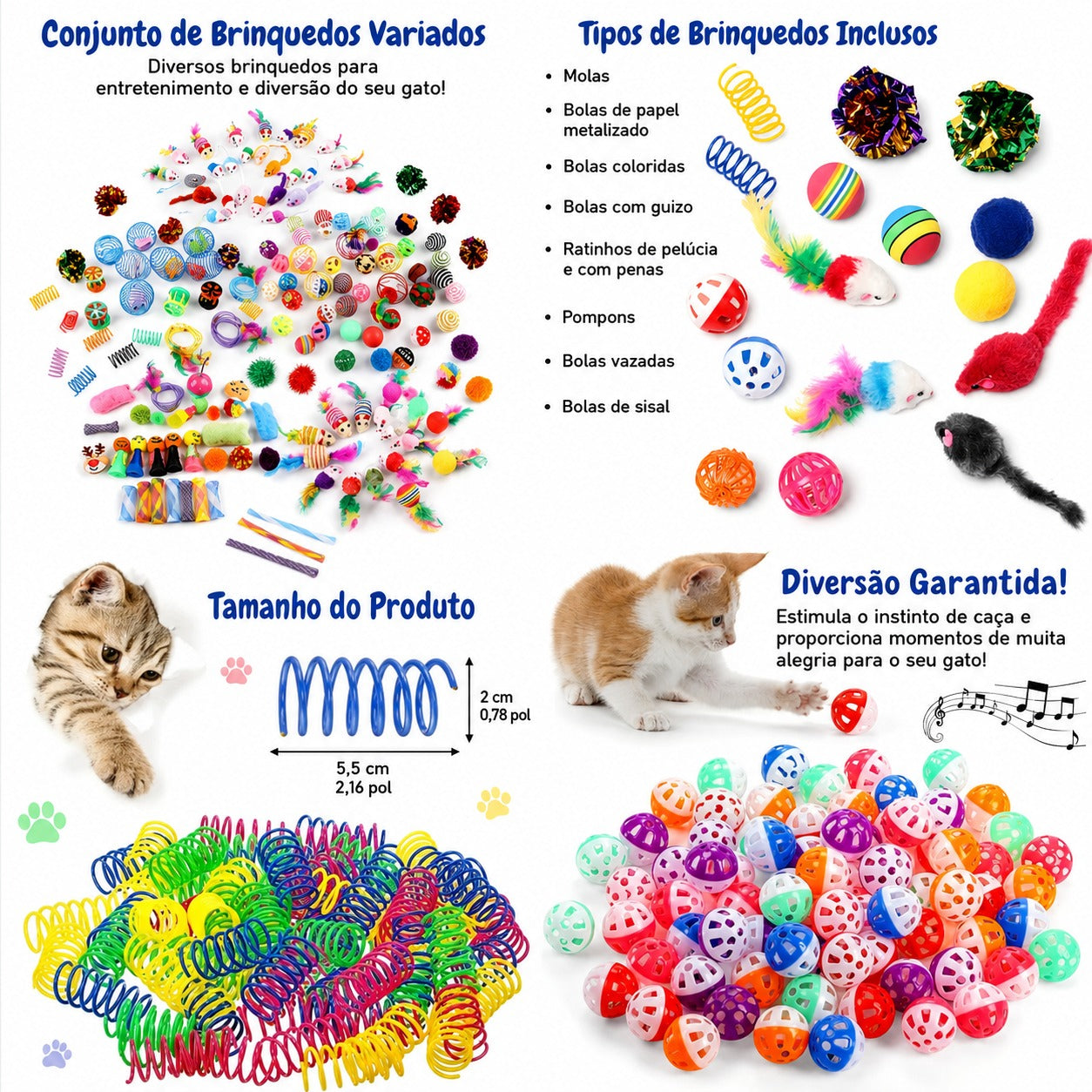 Kit de Brinquedos para Gatos