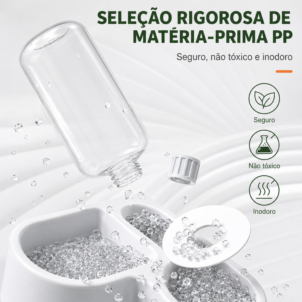 Comedouro e Bebedouro Duplo Automático para Pets