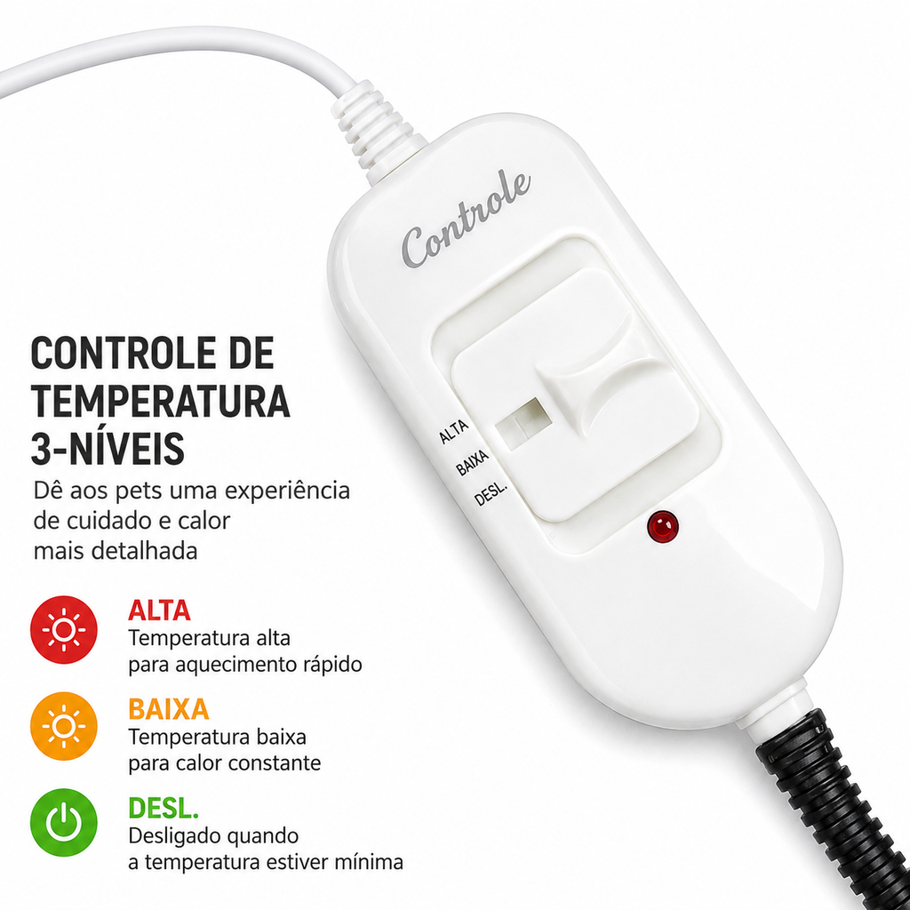 Manta Elétrica Aquecedora para Pets — Estampa Patinha